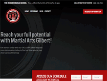 Tablet Screenshot of martialartsgilbert.com